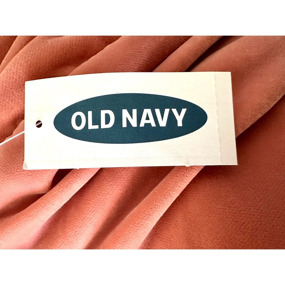 Old Navy Velvet Top A-Line Short Sleeve Shirred Dusty Rose Plus Size 2X NWT - Picture 10 of 10